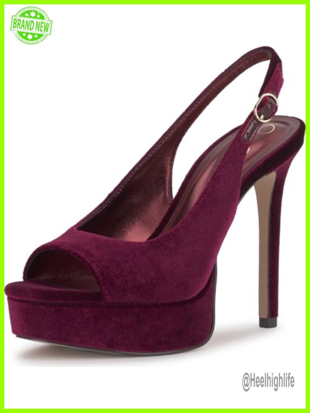 Slingback Platform Pump Peep Toe Stiletto Heel Formal